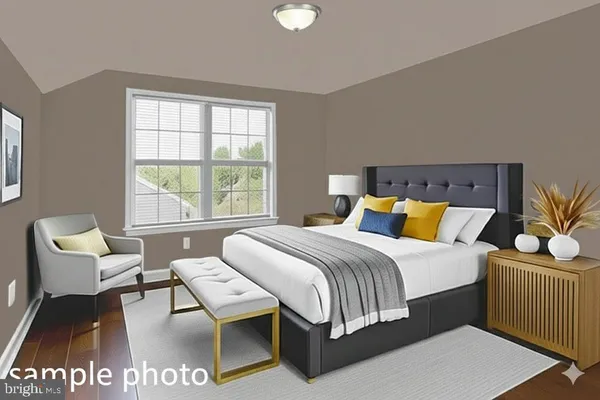 a bed room with bed and a window