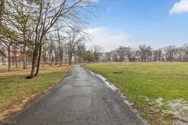 a view of outdoor space with green field and trees