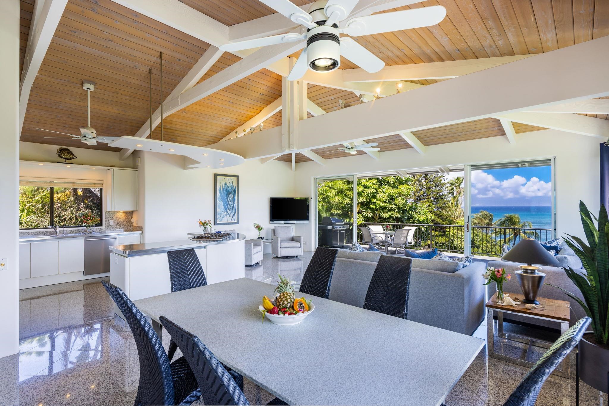 5045 Lower Honoapiilani Road, Unit 9 Lahaina, HI 96761 - Photo 6 of 50 a view of a dining room with furniture window and outside view