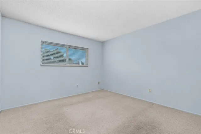 an empty room with a workbench