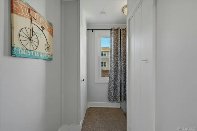 a view of a garage with storage