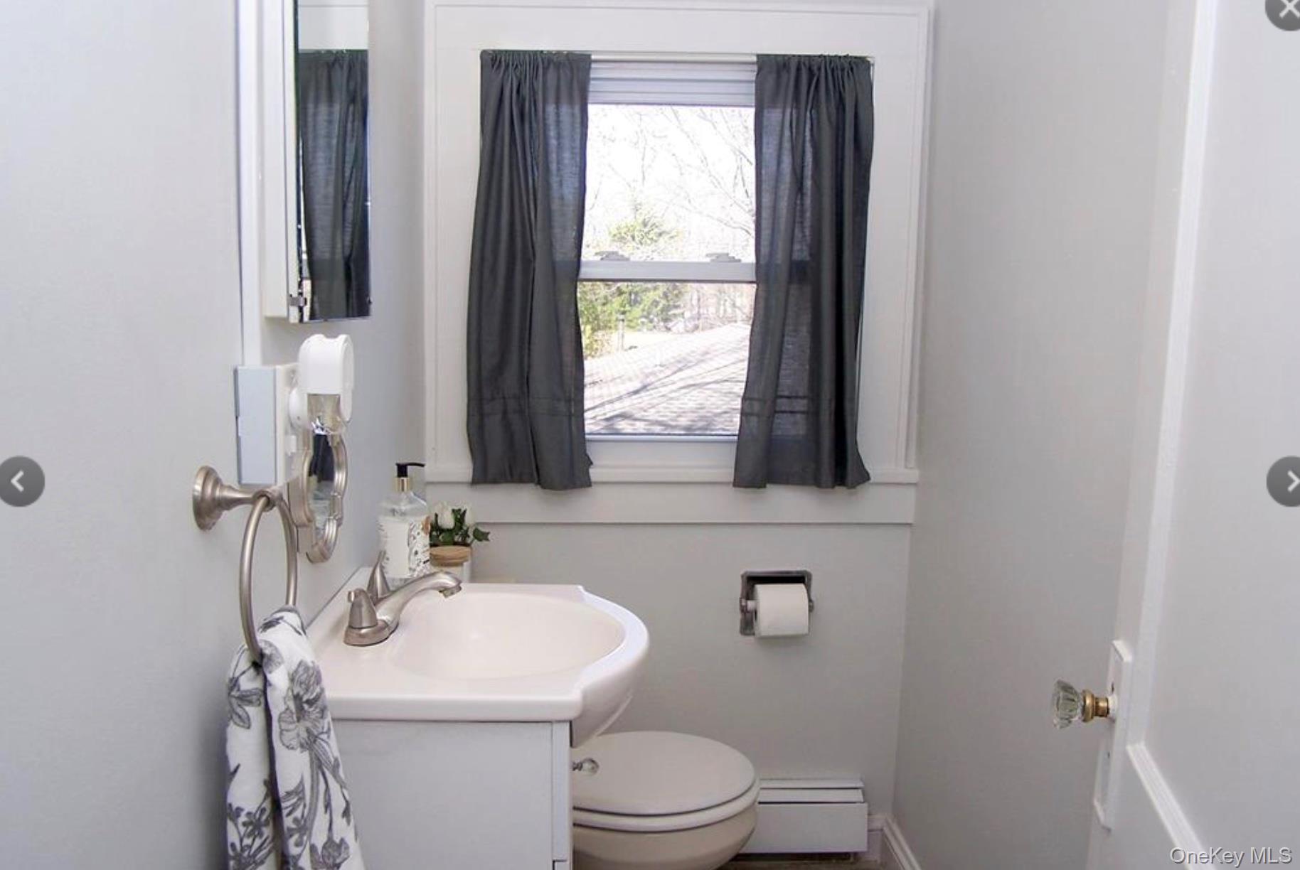 36 Columbine Road Rocky Point, NY 11778 - Photo 9 of 14 Half bathroom with vanity and a baseboard radiator