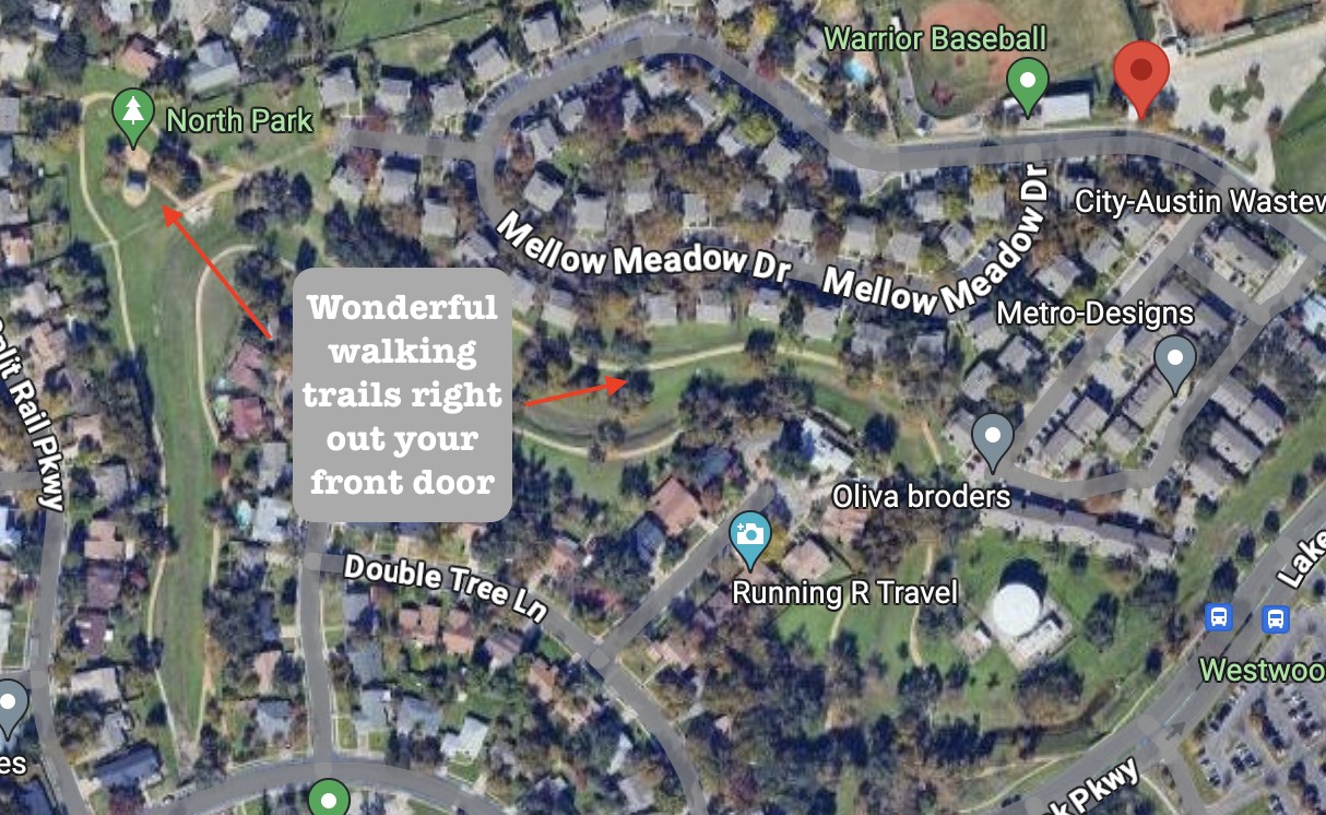 10616 Mellow Meadow Drive, Unit 46A Austin, TX 78750 - Photo 21 of 23 Access these walking trails, to a park, from your doorstep