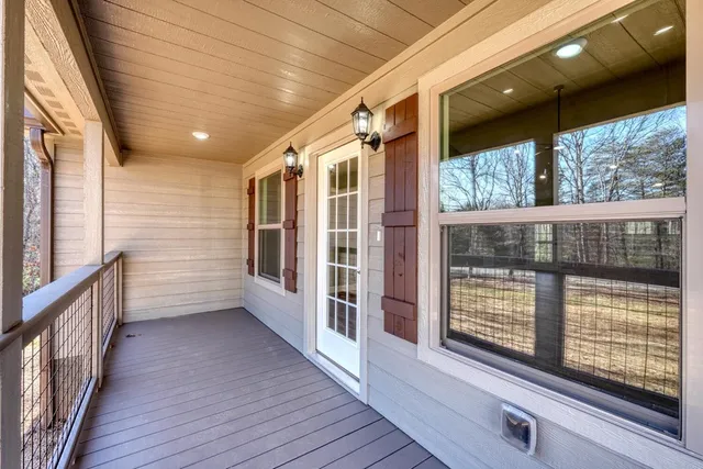 a view of balcony with stairs