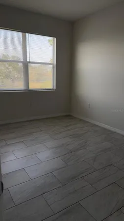 an empty room with a window