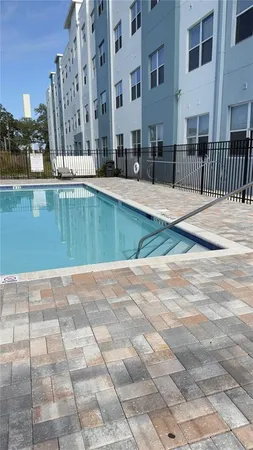 a view of a building with a outdoor space