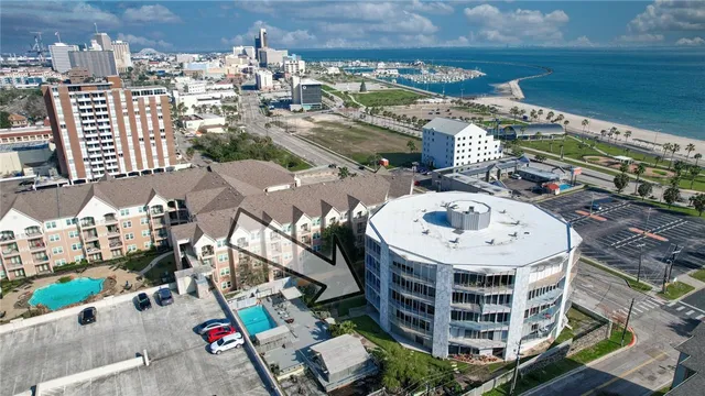 a view of a city that has tall buildings