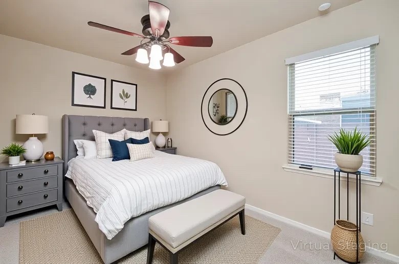 4327 Estes Ridge Lane Katy, TX 77493 - Photo 18 of 37 a bedroom with a bed and a chandelier