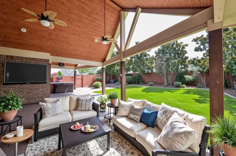 4327 Estes Ridge Lane Katy, TX 77493 - Photo 28 of 37 a outdoor living space with furniture and garden
