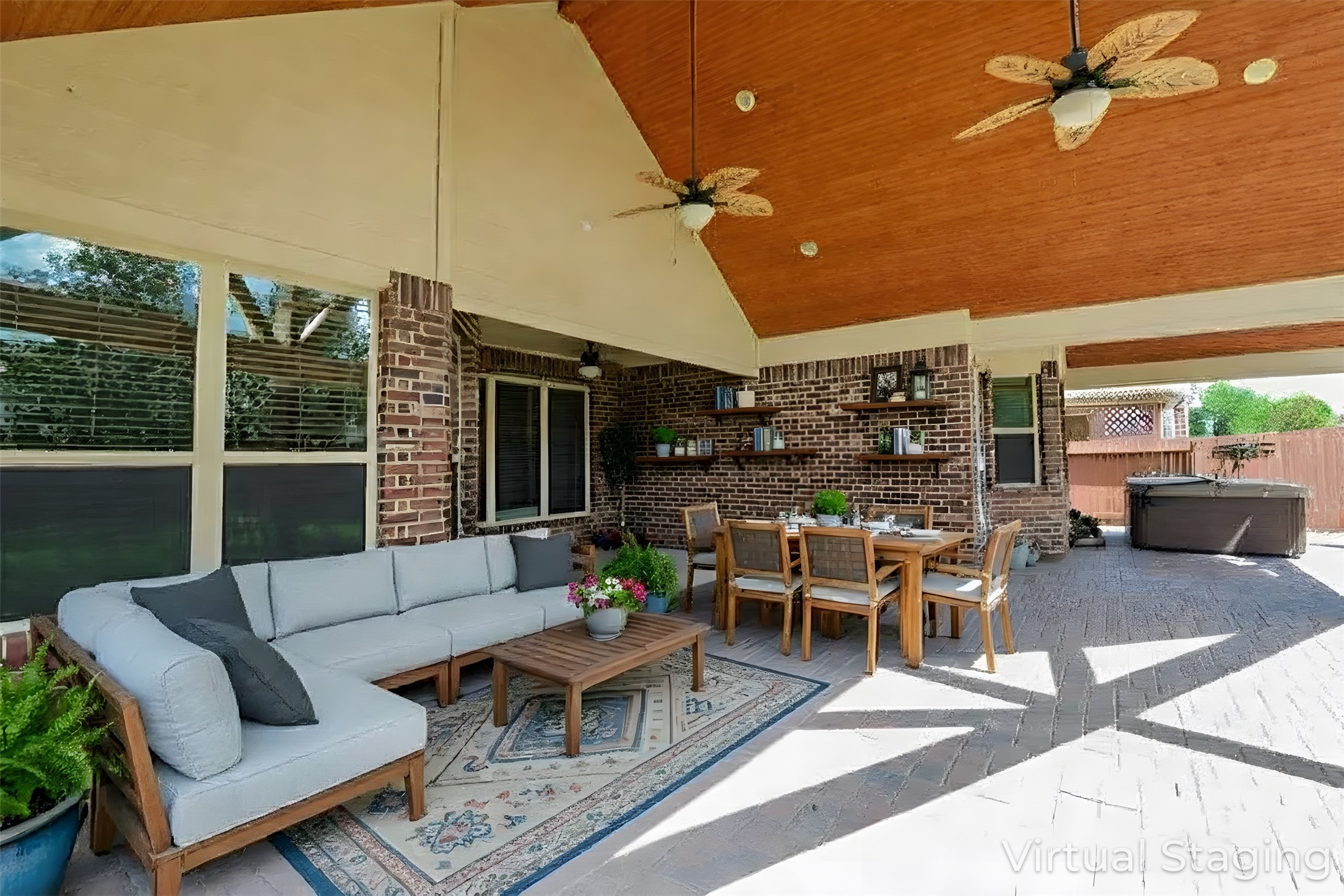 4327 Estes Ridge Lane Katy, TX 77493 - Photo 5 of 37 a outdoor living space with furniture and garden view