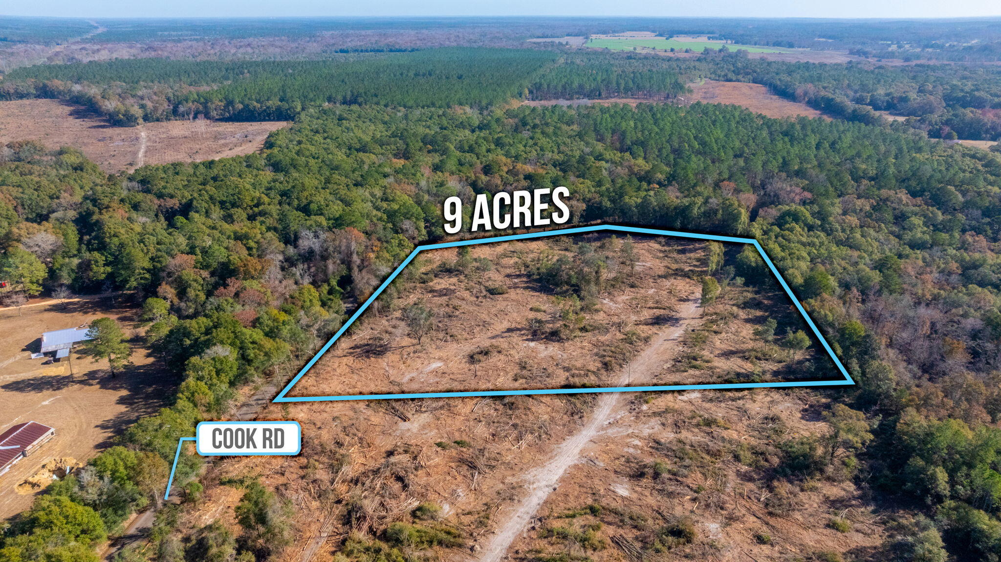9-acres Cook Road Westville, FL 32464 - Photo 4 of 20 an aerial view of a house