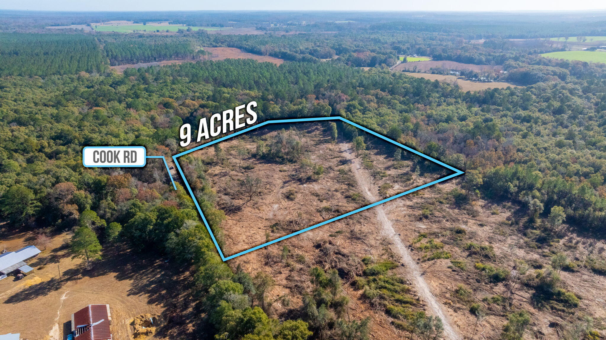 9-acres Cook Road Westville, FL 32464 - Photo 6 of 20 an aerial view of a house