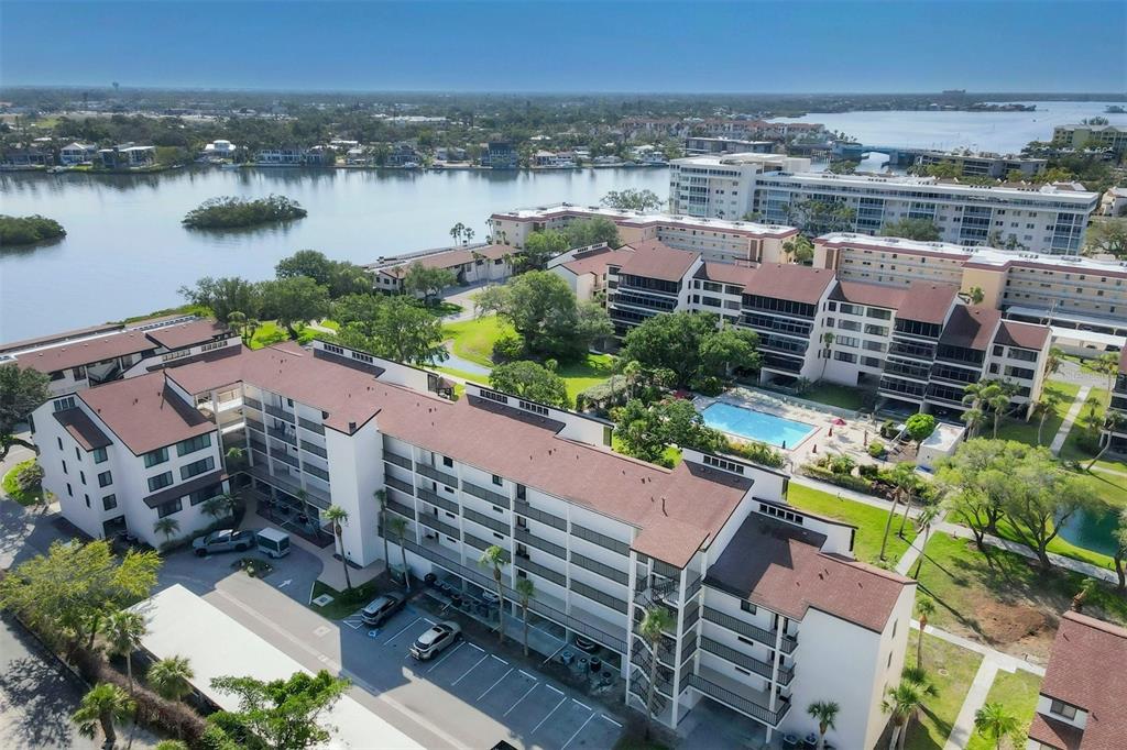 6285 Midnight Pass Road, Unit 403 Sarasota, FL 34242 - Photo 47 of 51 a view of a lake in middle of the town