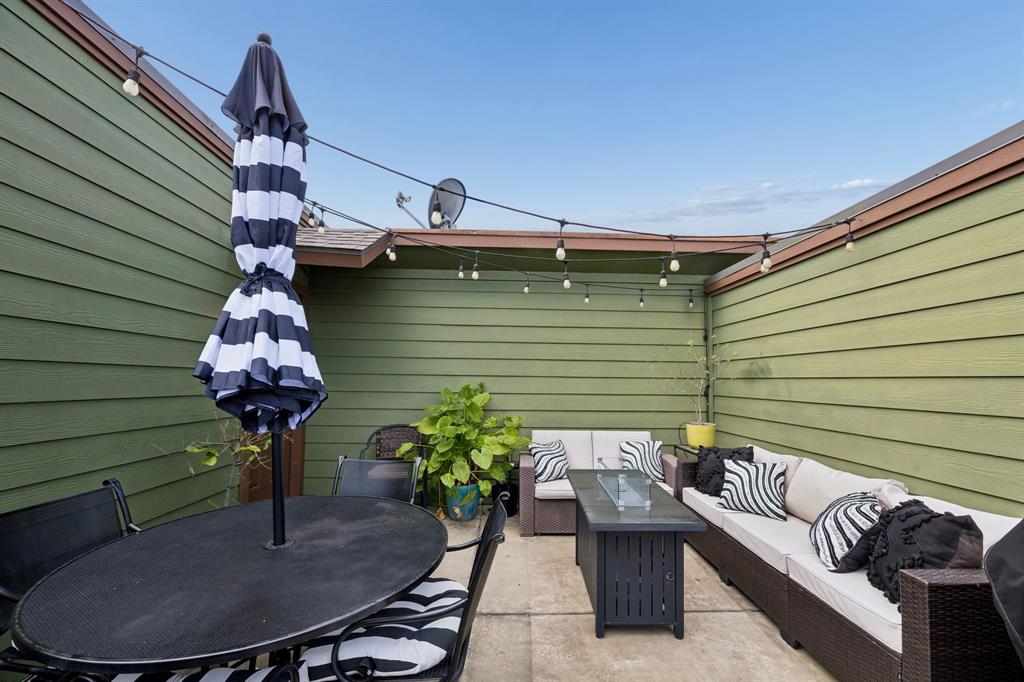 5875 Ross Avenue, Unit 9 Dallas, TX 75206 - Photo 26 of 29 View of patio featuring an outdoor living / dining area