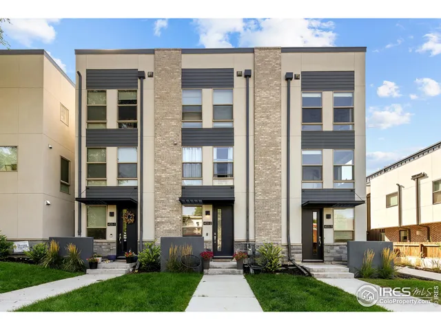 a front view of a multi story building