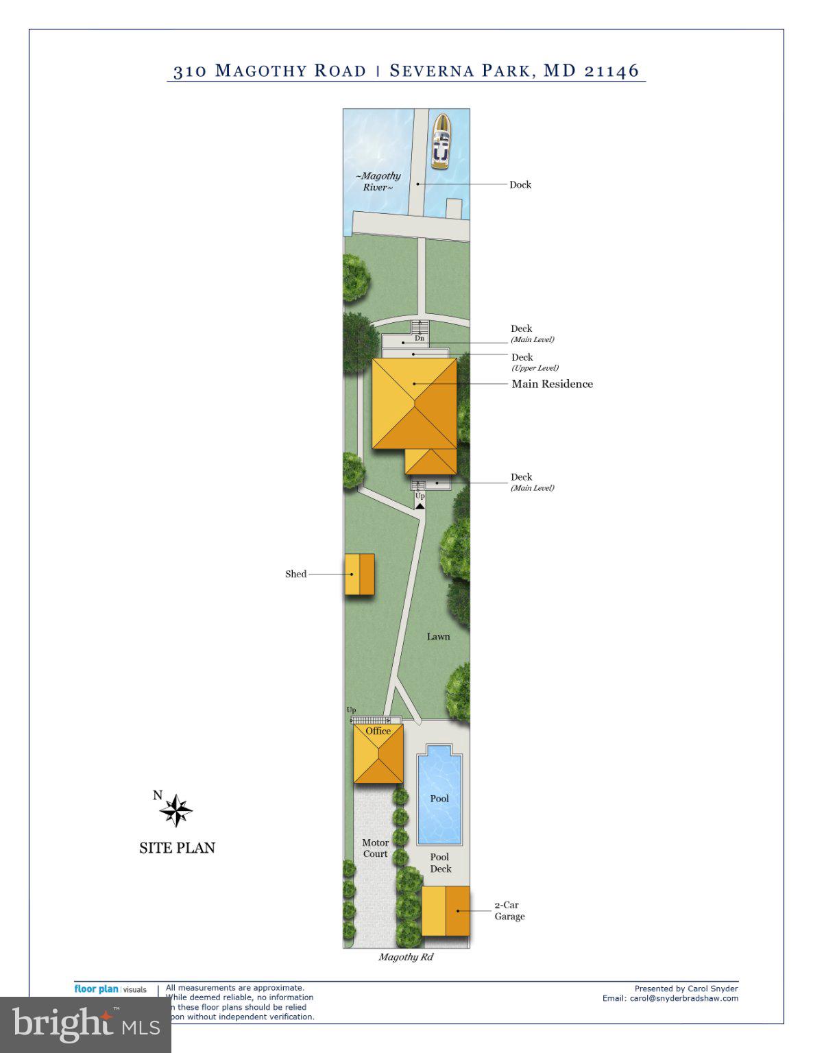 310 Magothy Road Severna Park, MD 21146 - Photo 32 of 38 Charming site plan of a serene estate.