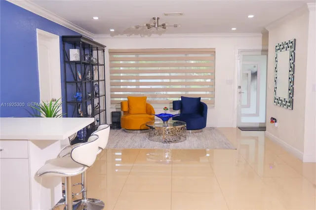 a view of a living room and a couch