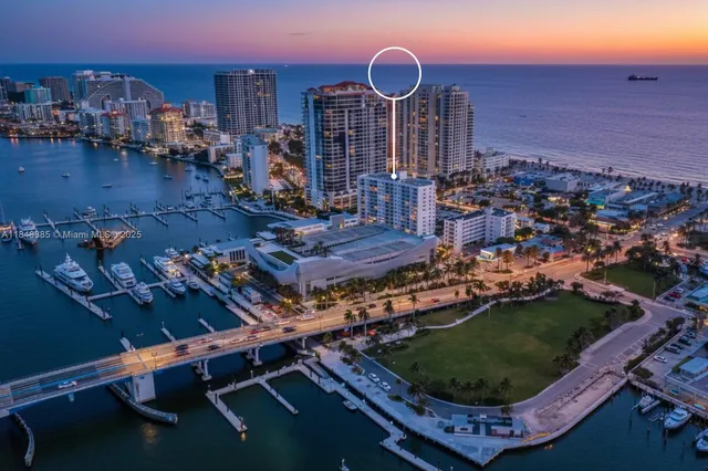 an aerial view of a house with outdoor space