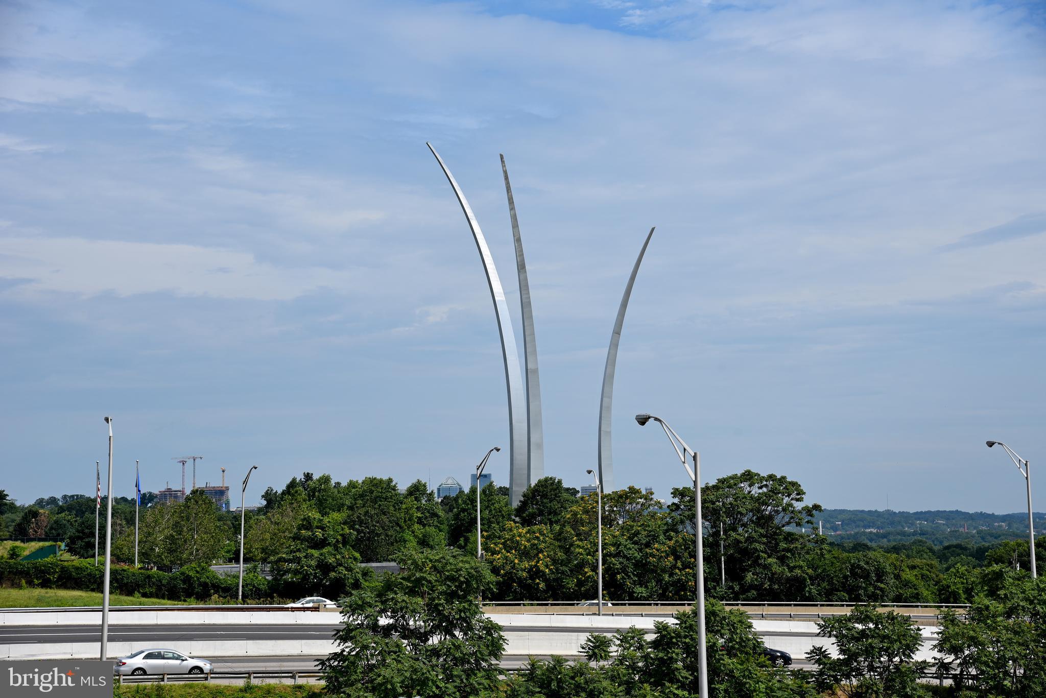 1301 South Arlington Ridge Road, Unit 110 Arlington, VA 22202 - Photo 30 of 45 a view of a garden with large trees