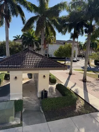 a view of a yard with an outdoor space