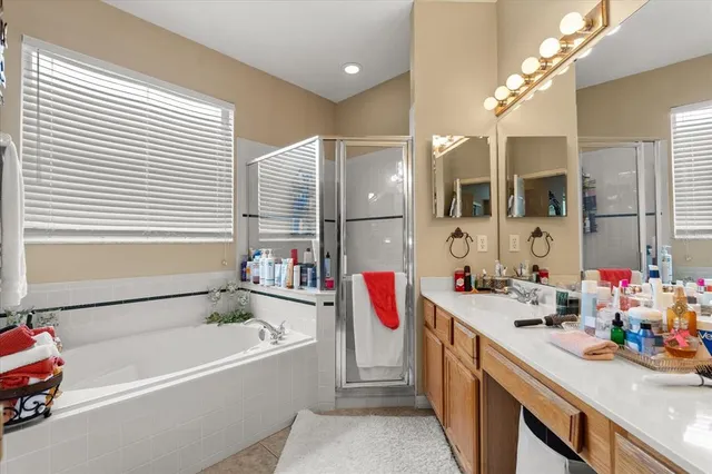 a view of a bathroom from a hallway