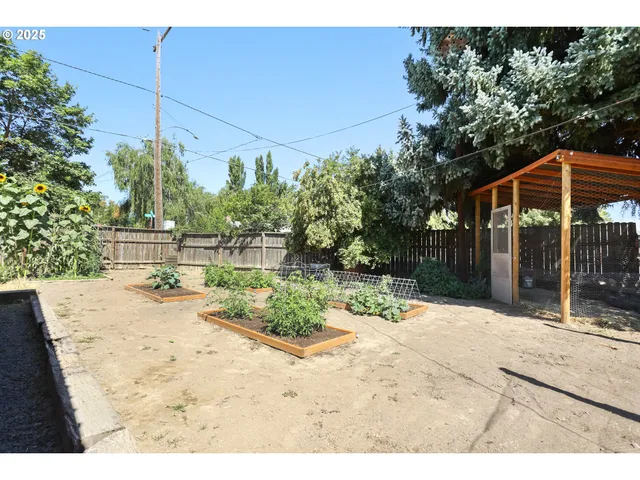 a backyard of a house