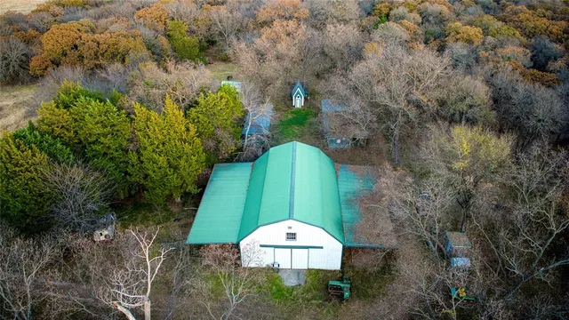 a view of a yard with trees