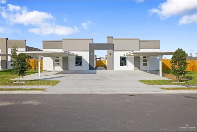 a view of a food mall next to a road