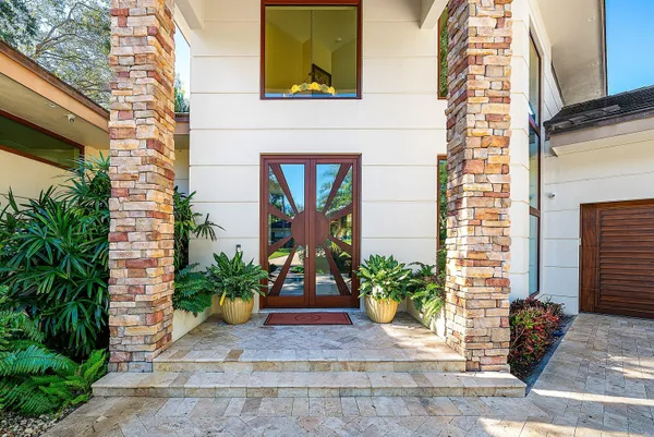 a view of a entryway door of the house