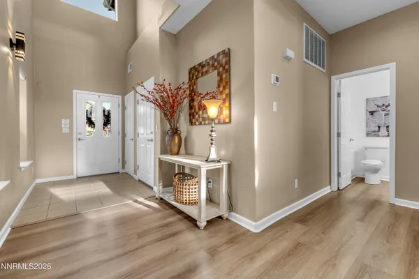 a front view of a building with street view