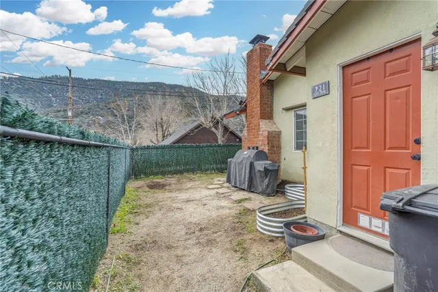 a backyard of a house