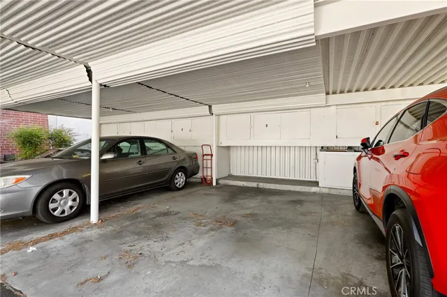 a view of a car garage