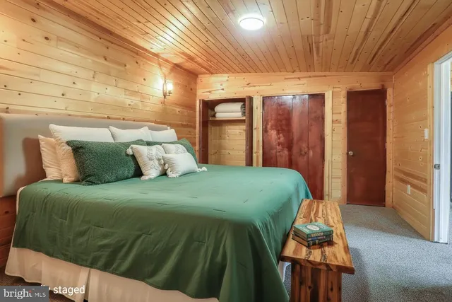 a view of an empty room and closet