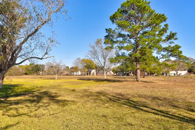 a view of an ocean and a yard
