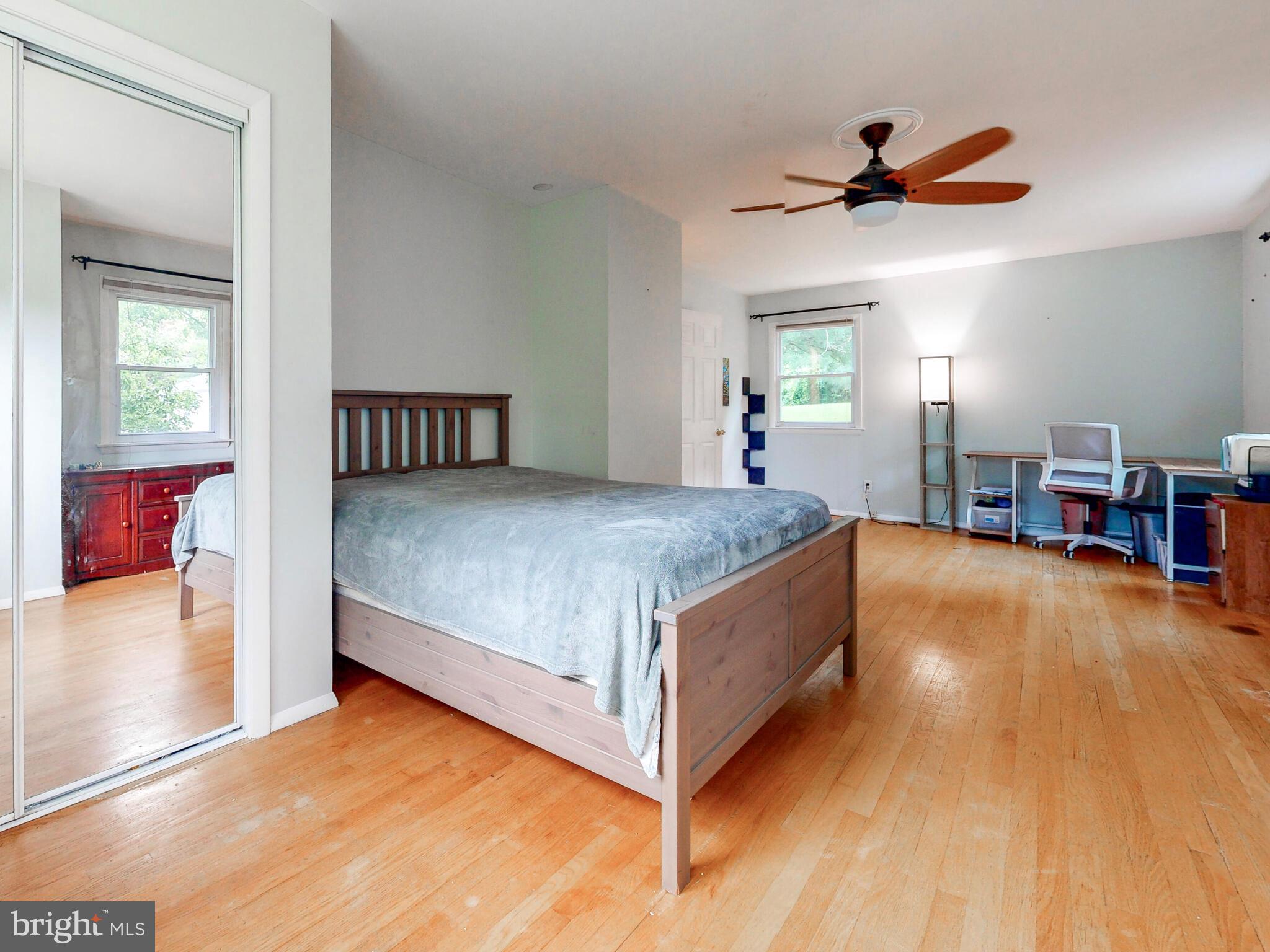 707 Linwood Avenue Bel Air, MD 21014 - Photo 21 of 37 Bedroom #2 with Hardwood Floors & Ceiling Fan