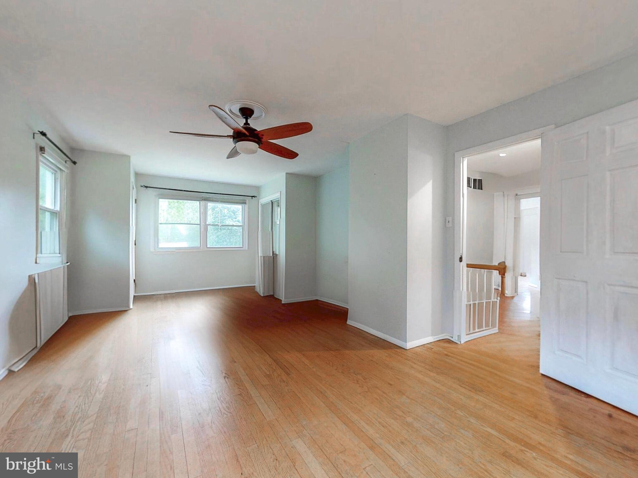 707 Linwood Avenue Bel Air, MD 21014 - Photo 22 of 37 Bedroom #2 with Hardwood Floors & Ceiling Fan