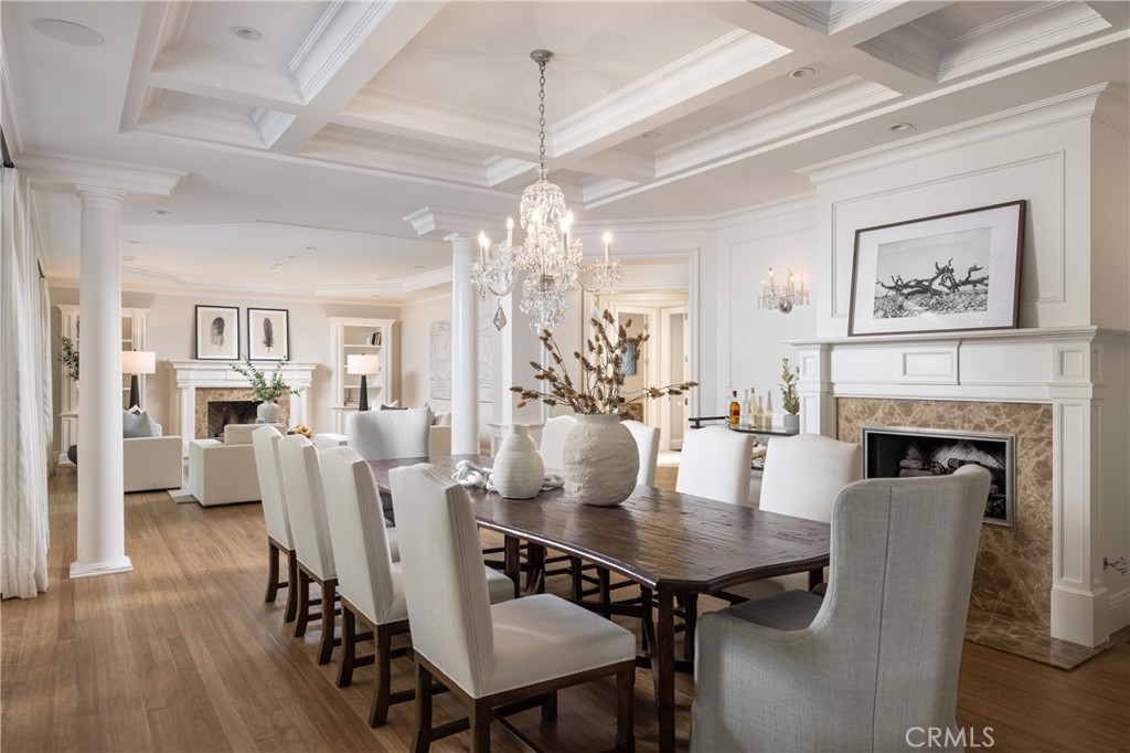 56 Royal St George Road Newport Beach, CA 92660 - Photo 11 of 49 a view of a dining room with furniture and wooden floor