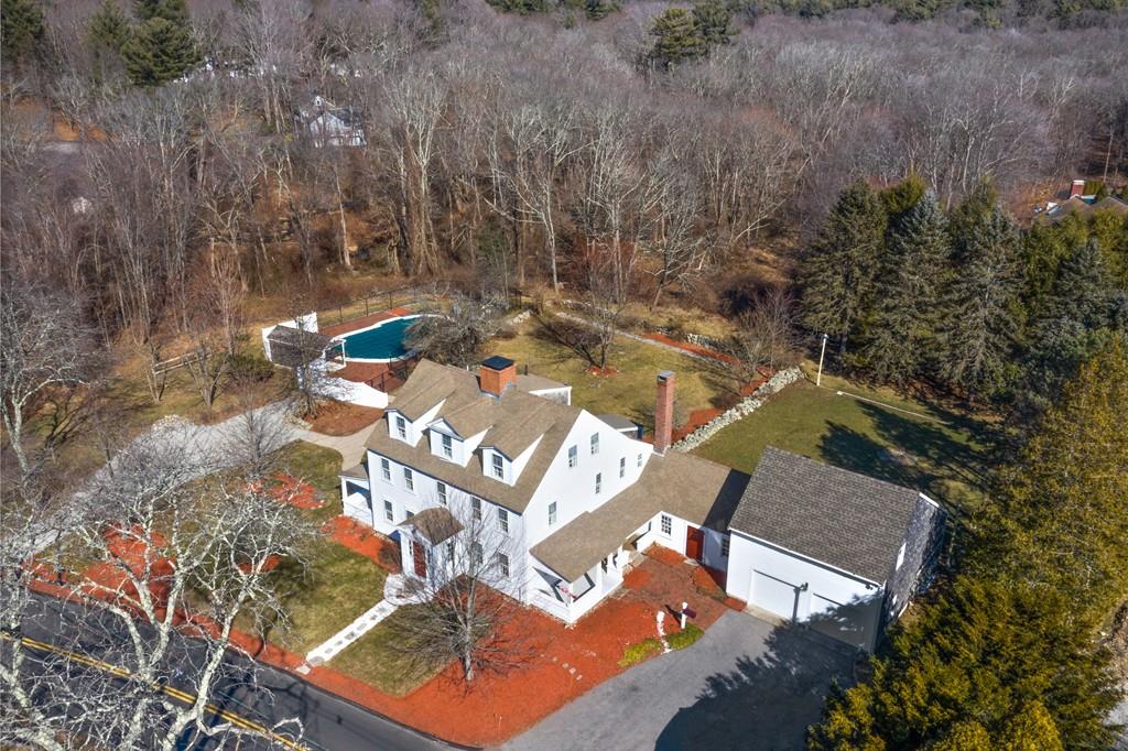 220 Prospect Street Hingham, MA 02043 - Photo 39 of 41 an aerial view of a house with a yard and trees