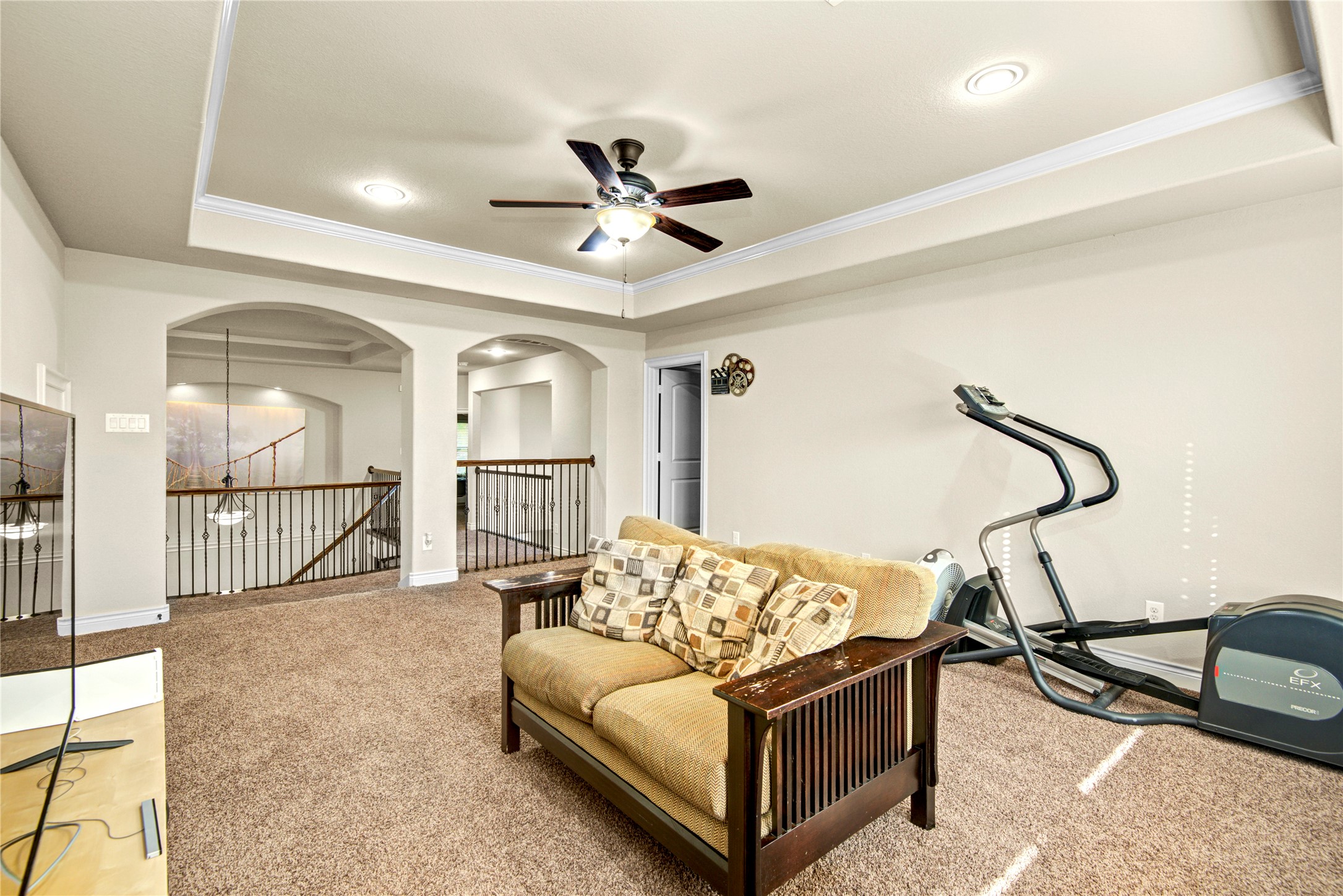 4315 Sanctuary Halls Spring, TX 77388 - Photo 48 of 50 a view of a livingroom with furniture and a ceiling fan