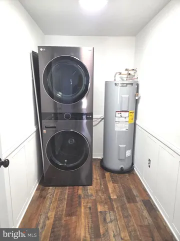 a room with a washer and dryer