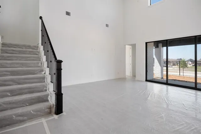 a view of an entryway with staircase