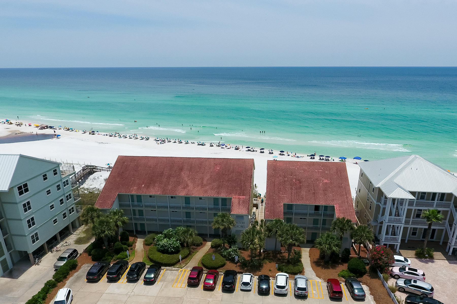595 Eastern Lake Road, Unit 108 Santa Rosa Beach, FL 32459 - Photo 23 of 26 an aerial view of a house with a garden