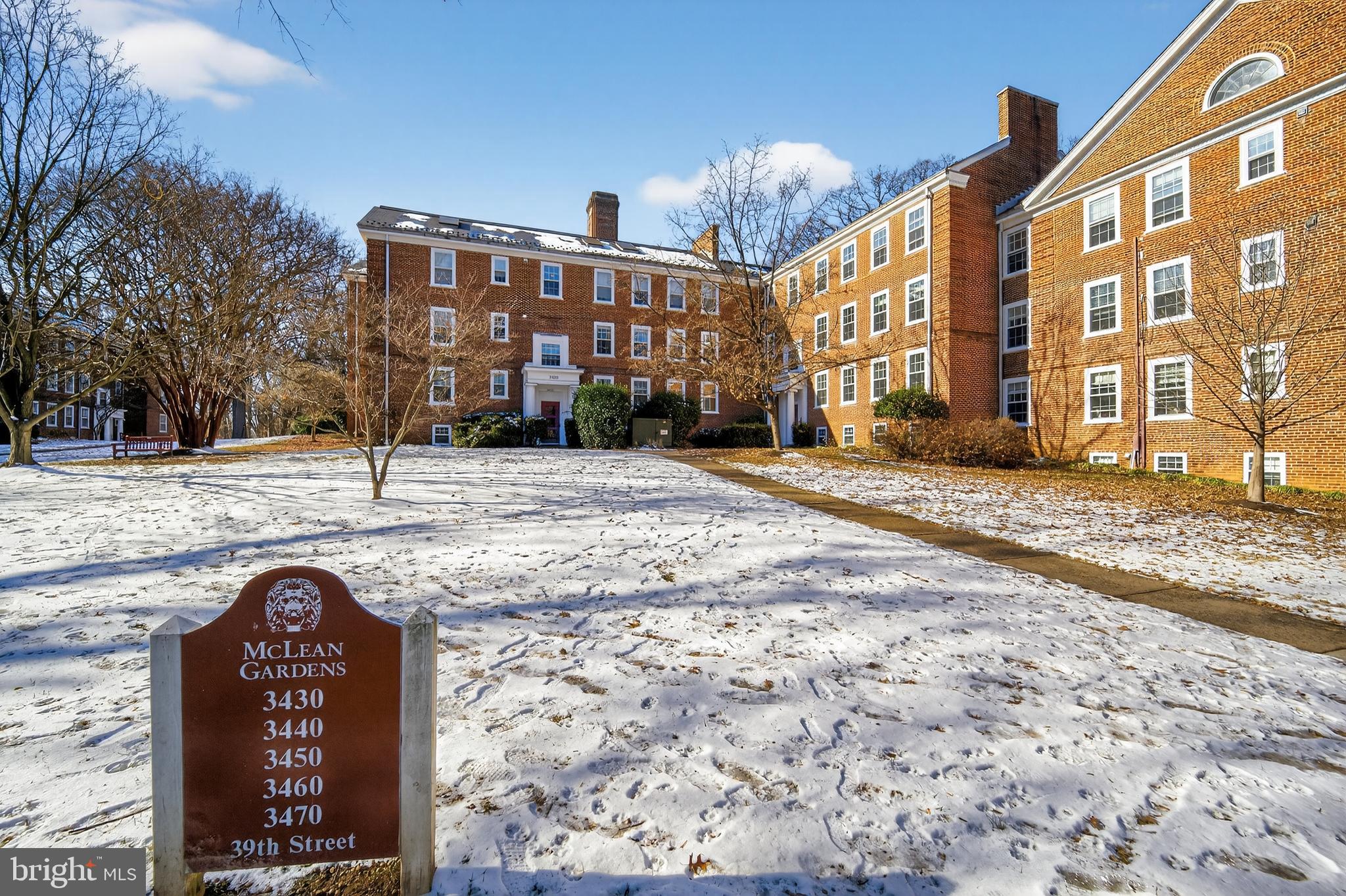 3450 39th Street Northwest, Unit A685 Washington, DC 20016 - Photo 30 of 30 a view of a building with a snow on the road