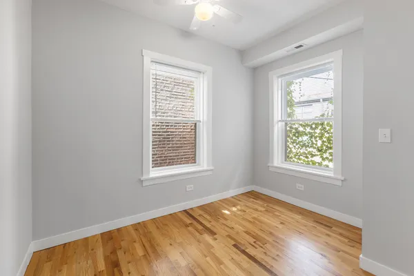an empty room with a window