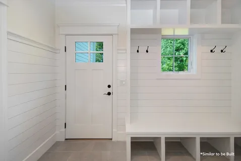 a view of a window in an empty room