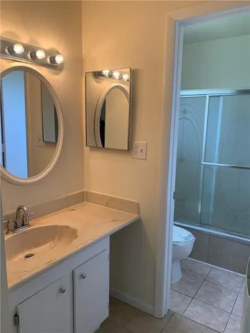 a view of a room with white door