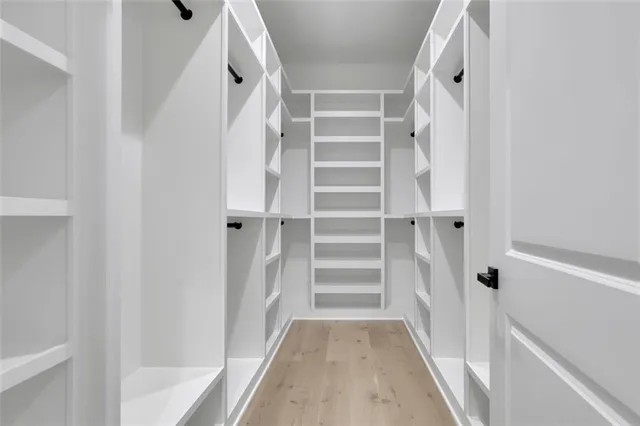 a view of a walk in closet