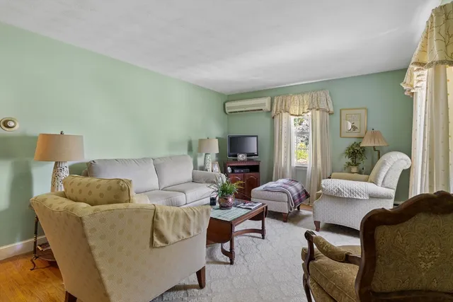 a living room with furniture and a couch