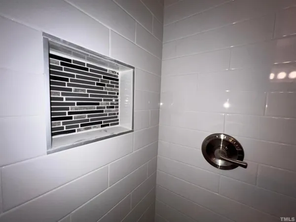 a close view of a fireplace in a room