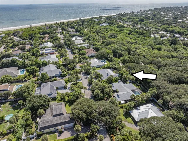 an aerial view of multiple house